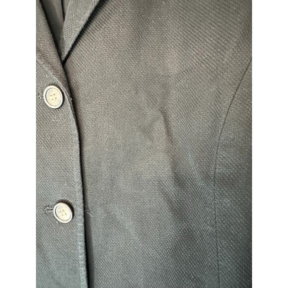 Talbots Black Basic Textured Work Office Career Single Breasted Blazer Size 16 - Picture 6 of 13